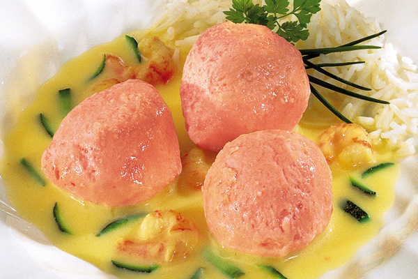 Lachsschaumbällchen