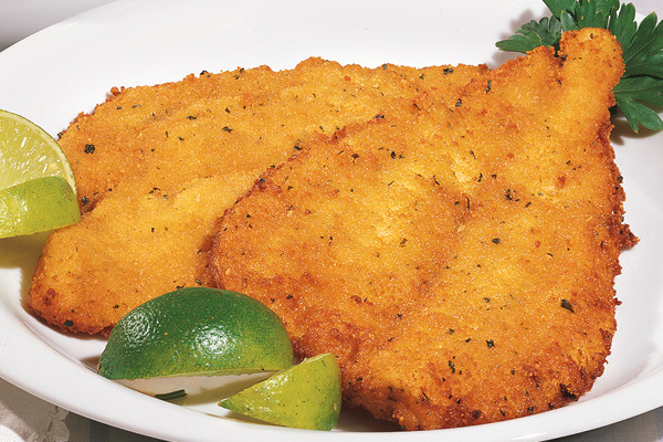 Schollenfilet in kräuterpanade